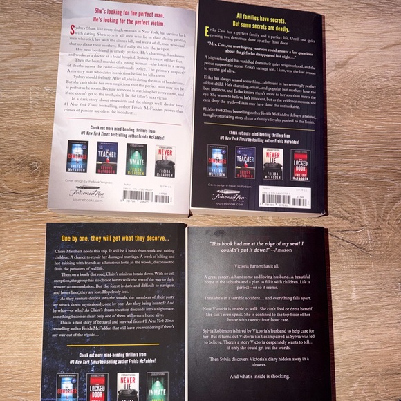 Freida McFadden Book Set- One by One, Perfect Son, Boyfriend, Wife Upstairs - Picture 2 of 2